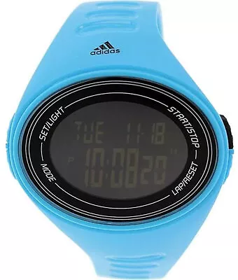 Adidas ADP6128 Unisex Sport Digital Chronograph Blue Plastic Watch • $46.95