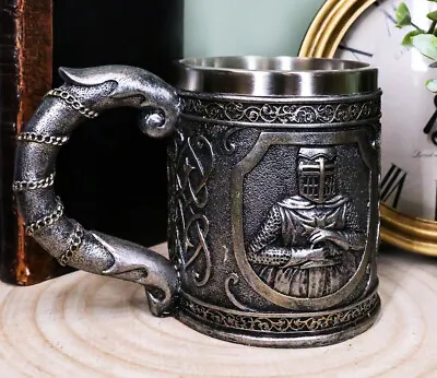 Medieval Templar Crusader Knight Mug Suit Of Armor Knight Of The Cross Tankard • $24.99