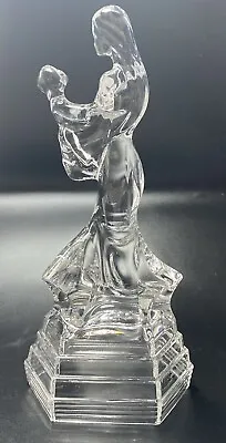 Vintage RCR Crystal Figurine Lady/Mother With Child.Made In Italy. 10” Tall • £14.50