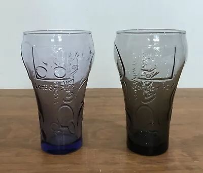 2 Coca Cola Glasses - London 2012 Olympic Games Black & Purple Glasses • $18