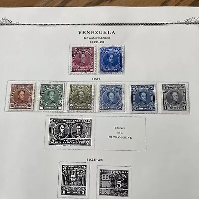 Early Venezuela Stamp Lot Of 8 1922-24 • $1