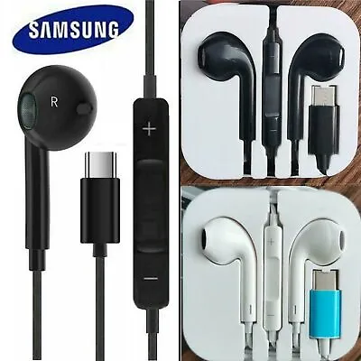 Headphones USB C Type C Earphones Earbuds For Samsung Galaxy S22 S21 Ultra S20Fe • £3.99
