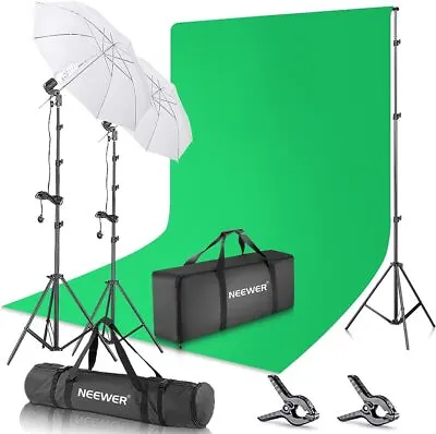 Neewer Photography Backdrop 400W 5500K Continuous Umbrella Studio Lighting Kit 6 • £94.99