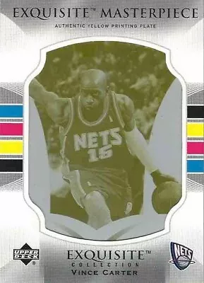 2006-07 Vince Carter UD Exquisite MASTERPIECE #1/1 Yellow Printing Plate NJ Nets • $500