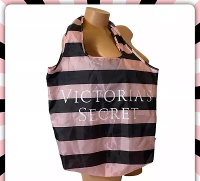 Victoria’s Secret Striped Packable Foldable Tote Bag • $15