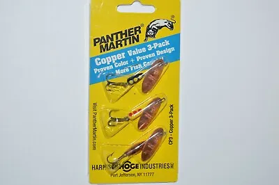 $13.95 • Buy Panther Martin Trout Spinners Copper Blade Value 3-pack Size 4  1/8oz Assortment