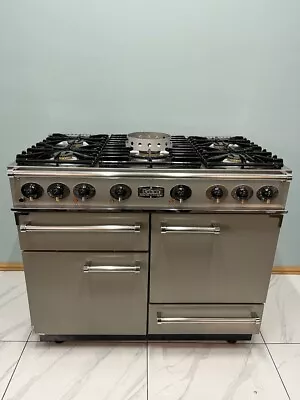 FALCON 110 CM DUAL FUEL RANGE COOKER IN GREY AND CHROME. Ref--ED81 • £1990