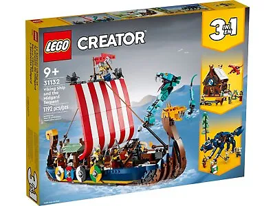£145.21 • Buy LEGO® Creator 3-in-1 Sets 31132 Viking Ship With Midgard Snake