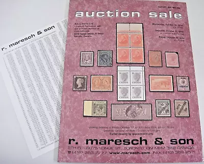 Maresch 2010 Stamp Auction Catalog W Prices Realized Canada Foreign Britain • $11.39