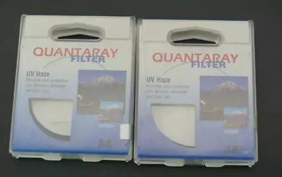 (2) Quantaray UV HAZE 55mm & 58mm Filter Japan Made NEW IN BOX • $7.56
