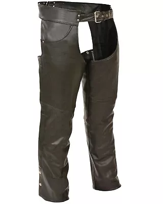 Milwaukee Leather Men's Classic Chap With Jean Pockets - 5X Black • $124.99