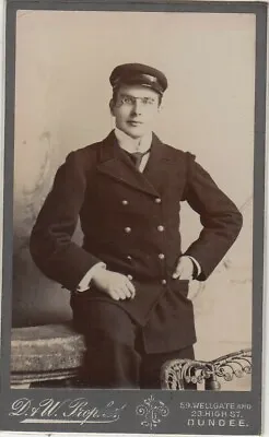 CDV Photo Of A Man In (Merchant Navy ?) Uniform By Prophet Of Dundee C.1895 • $7.58