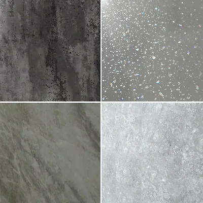 Grey Marble Mist Sparkle Lunar 10mm Large Bathroom Kitchen PVC Cladding Panels • £1.69