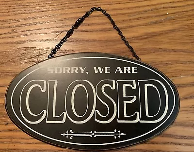 Vintage Wood Yes We Are Open Sorry We're Closed Sign 9X5 Inches • $17.50