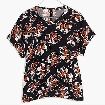 NWT Madewell Duskblossom Shirred Top Size XS Cuffed-Sleeve • $29.95