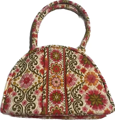 Vera Bradley Eloise In Folkloric Floral Kiss Lock Clam Shell Shoulder Bag • $34.99