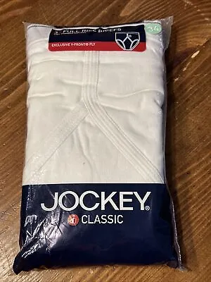 NEW Vintage Jockey Classic White Briefs 34  2004 3 Pack  9007 Tighty Y-Front • $19