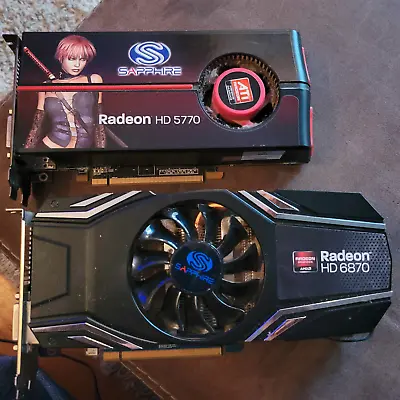 Sapphire AMD Radeon HD 6870 & Sapphire Radeon HD 5770 - Untested! - #20231030529 • $15