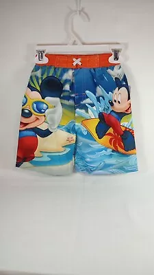 Disney Mickey Mouse Boy's Beach Print Swim Shorts 3T • $9.99