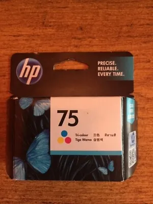 $10 • Buy HP Hewlett Packard Tri-Colour 75 Printer Ink Cartridge Best Before Feb 2021 NEW