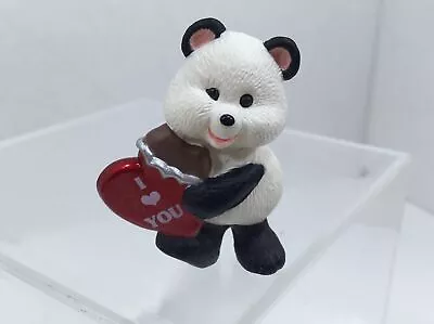 Hallmark Merry Miniature Valentine 1993 PANDA Holding A Chocolate Heart Candy • $9.95