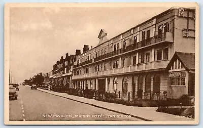 Postcard Tankerton Whitstable New Pavilion Marine Hotel Kent England • £5