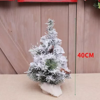 60cm Artificial Snow Flocked Mini Christmas Tree Tabletop Xmas Party Ornament • $23.99