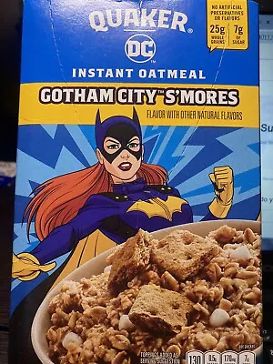 QUAKER Instant Oatmeal DC Gotham City S'mores ( 6 ) 1.23 Oz Batman Batwoman • $15.50