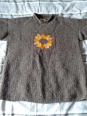 £80 • Buy Pachamama Jumper Vintage Flower Wool Knit 