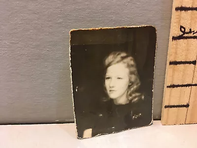 Vintage Photo 40's Photo Booth Pretty Blond Girl B2 • $5.99