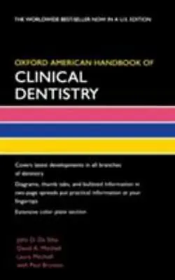 $14.93 • Buy Oxford American Handbook Of Clinical Dentistry (Oxford American Handbooks Of Med