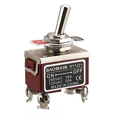 Baomain Toggle Switch DPST ON/Off 2 Position 250VAC • $9.19