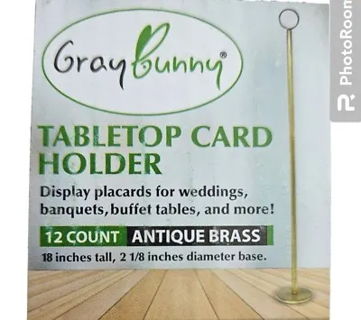 Table Number Name Holder 24 Pack Place Card Photo 18 Inch Metal Antique Bronze • £26