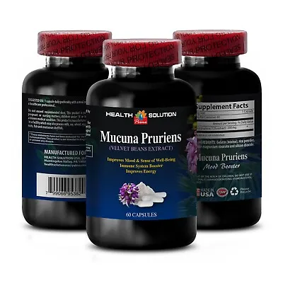 Muscle Mass MUCUNA PRURIENS VELVET BEANS - Velvet Beans (1 Bottle 60 Caps.) • $20.16
