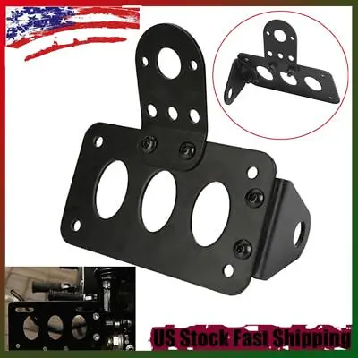 Side Mount License Plate Bracket Holder Black For Harley Chopper Dyna Motorcycle • $14.49