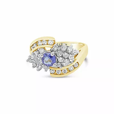 LeVian 14K White Gold Tanzanite Diamond 1.15 Cts Ring Size 6 • £1142.86