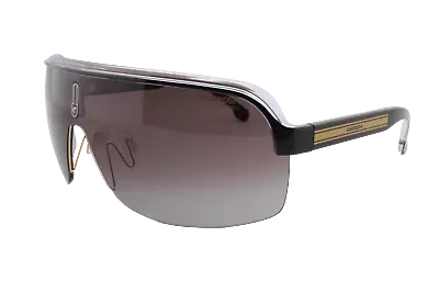$128 • Buy Carrera TOPCAR Mens Black Gold Sunglasses Wrap Sports Large Retro UV Protection
