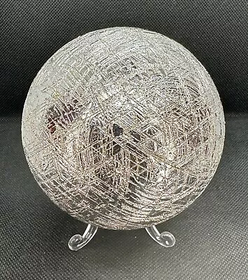 HUGE METEORITE MUONIONALUSTA RHODIUM PLATED SPHERE 97 Mm • $19950