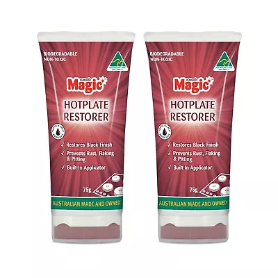 2 X Magic Hotplate Restorer 75g - Restores The Original Lustrous Black Finish • $21.12