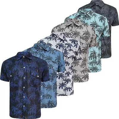 Mens Hawaiian Shirt Floral Palm Tree Sunset Surf Beach Party Holiday Top New • £9.99