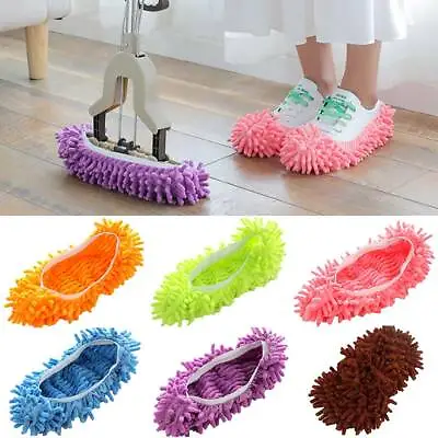 £3.71 • Buy Mop Duster Sweep Floor Cleaner Slippers Covers Home Clean Feet Sock Shoes /