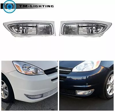 Pair Left&Right Fog Lights Lamps For 2004-2005 Toyota Sienna Clear Lens • $32.55