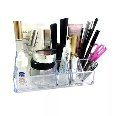 Vanity Organizer Acrylic Clear Cosmetic Lipstick Brush Makeup Stand Storage Case • $11.99