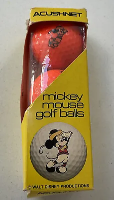 £5 • Buy 3 - ACUSHNET (TITLEIST) MICKEY MOUSE GOLF BALLS - 1980's WALT DISNEY PRODUCTIONS
