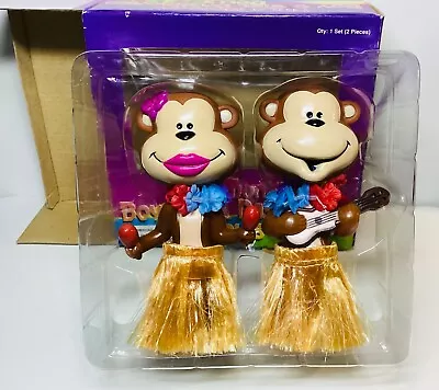 NEW! Bobblehead Hula Hawaii Dolls Dashboard Monkeys Girl & Boy 5.5 Inch • $19.95