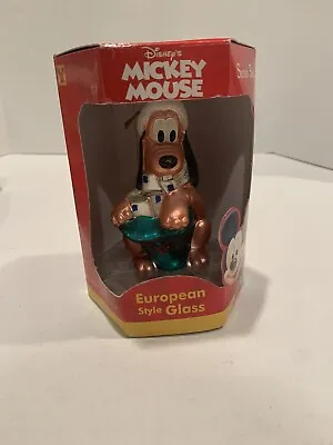 Vtg Santa's Best Disney’s Mickey Mouse PLUTO Ornament European Style Blown Glass • $14.99