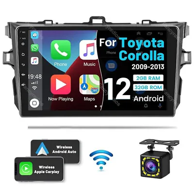 For TOYOTA COROLLA 2009-2013 Carplay 32G Android 13 Car Stereo Radio GPS Navi FM • $96.85