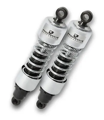 Progressive 412 Chrome 12  Standard Rear Shocks For 73-85 Harley Touring FLH FXB • $310.45