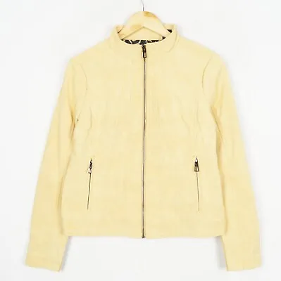 DESIGUAL STYLE:M22SWEW30 Women's Jacket Size 40 L Yellow Full Zip Stretch S10879 • $42.68