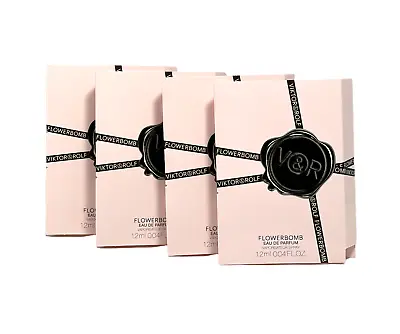 Viktor & Rolf Flowerbomb Eau De Parfum Natural Spray 1.2ml/0.04oz LOT OF 4 VIALS • $12.95